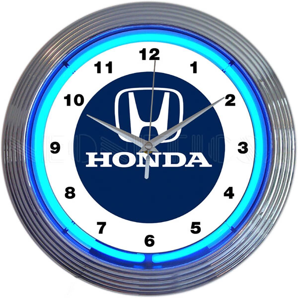 HONDA BLUE NEON CLOCK