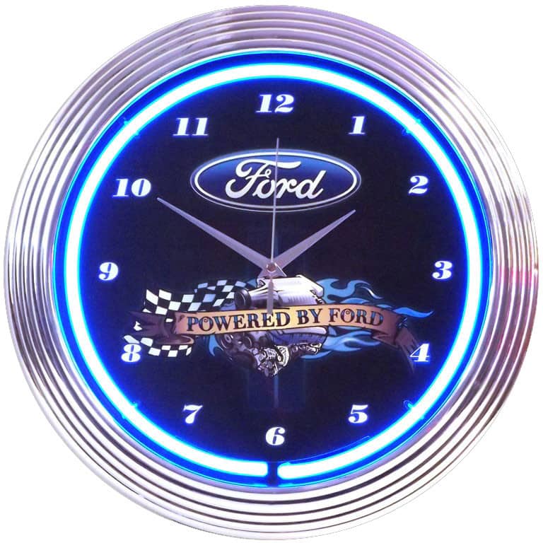 NEON CLOCK POWERED BY