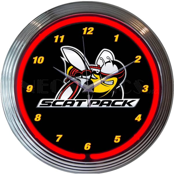 SCAT PACK NEON CLOCK