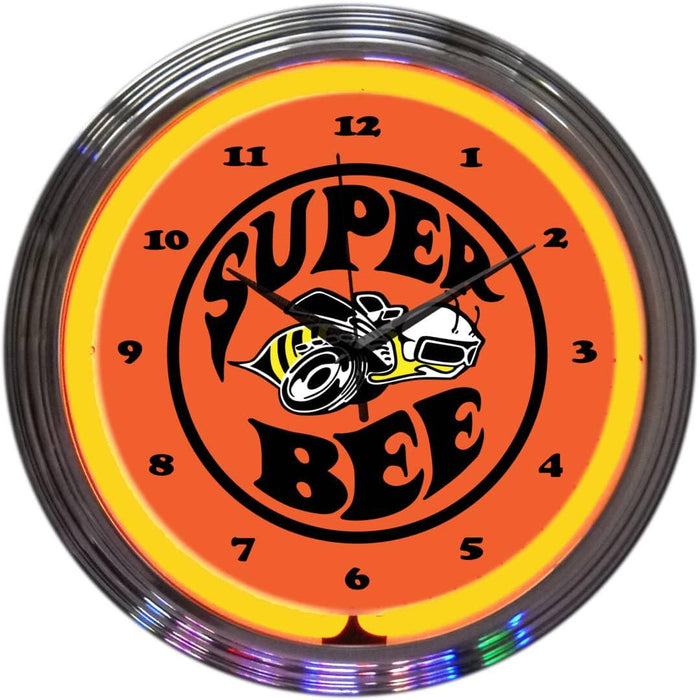 DODGE SUPER BEE NEON CLOCK