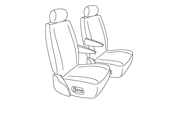 BUCKET FRONT SEAT COVERS 11-20 GRAND CARAVAN