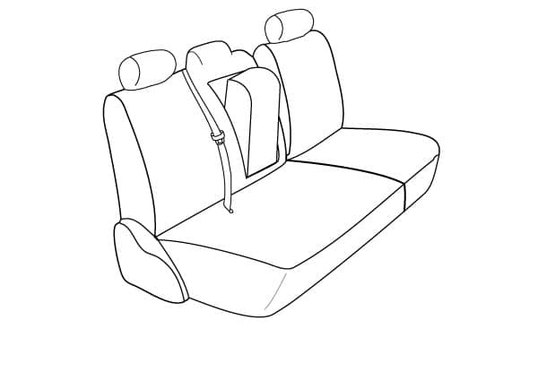 60/40 REAR BENCH SEAT CVR 19-26 RAM 1500 CREW