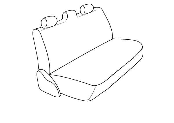 BENCH REAR SEAT COVER 19-26 RAM 1500 CREW CAB