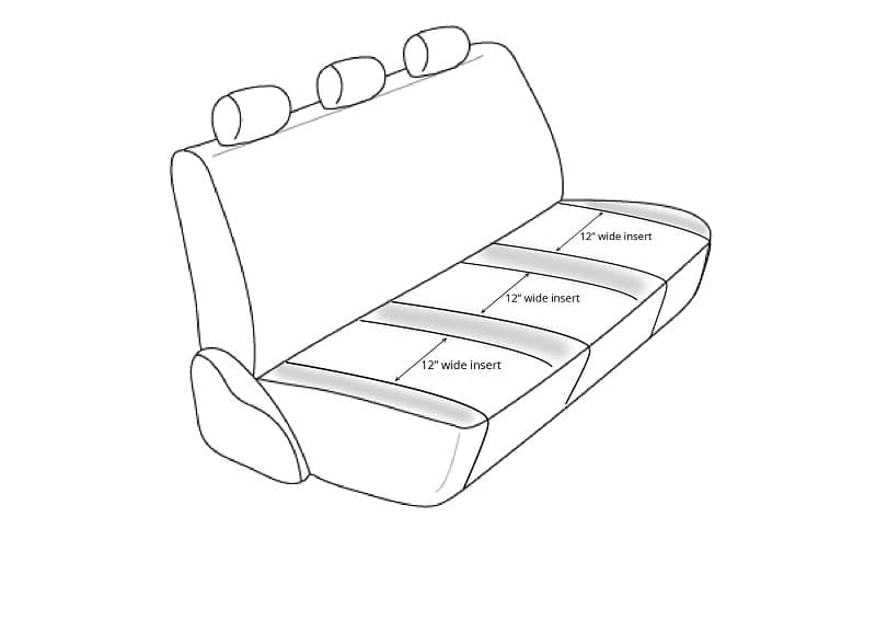 SEAT CVR 15-26 TRANSIT 2ND/3RD/4TH ROW BENCH