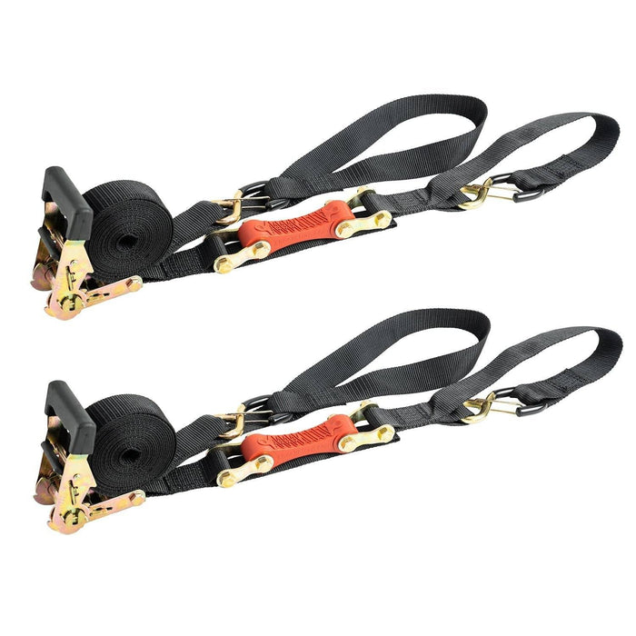 15' X 1.5" SHOCKSTRAP RATCHET TIE DOWN PAIR