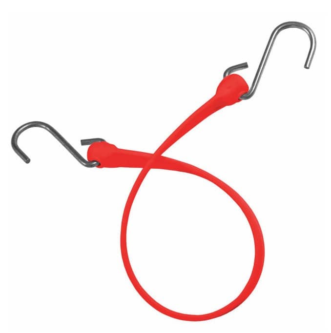 12" HEAVY DUTY POLY RED BUNGEE STRAP