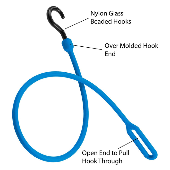 30" LOOP END HEAVY DUTY BLACK POLY CORD