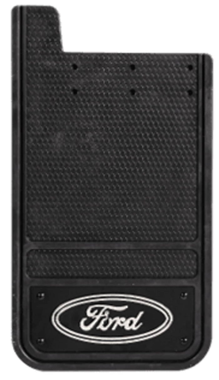 BLACK METAL MUD FLAPS FORD LOGO REAR