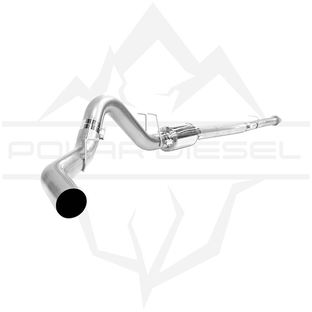 5" SS EXHAUST SYSTEM (WITH MUFFLER) 08-10 SUPER DUTY 6.4L