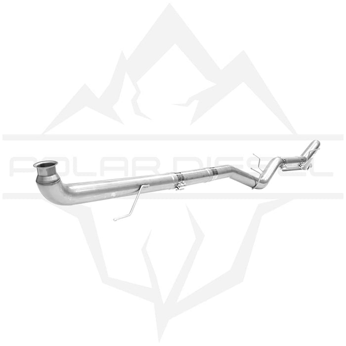 4" SS EXHAUST SYSTEM (NO MUFFLER) 07.5-10 SILVERADO/SIERRA HD 6.6L