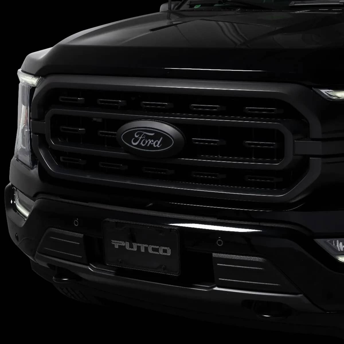 LED FRONT EMBLEM 24-26 F150 W/CAMERA CUTOUT & WASHER