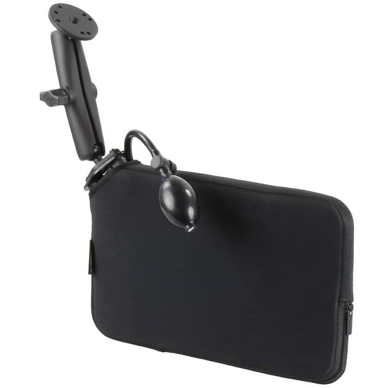 RAM TOUGH-WEDGE MOUNT W/ ROUND PLATE & EXPANSION POUCH