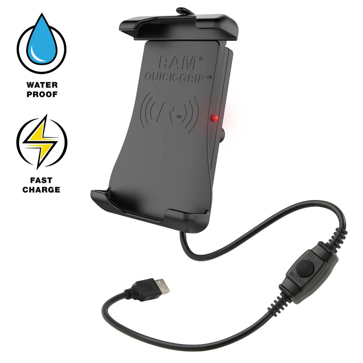 QUICK-GRIP WATERPROOF WIRELESS CHARGING HOLDER
