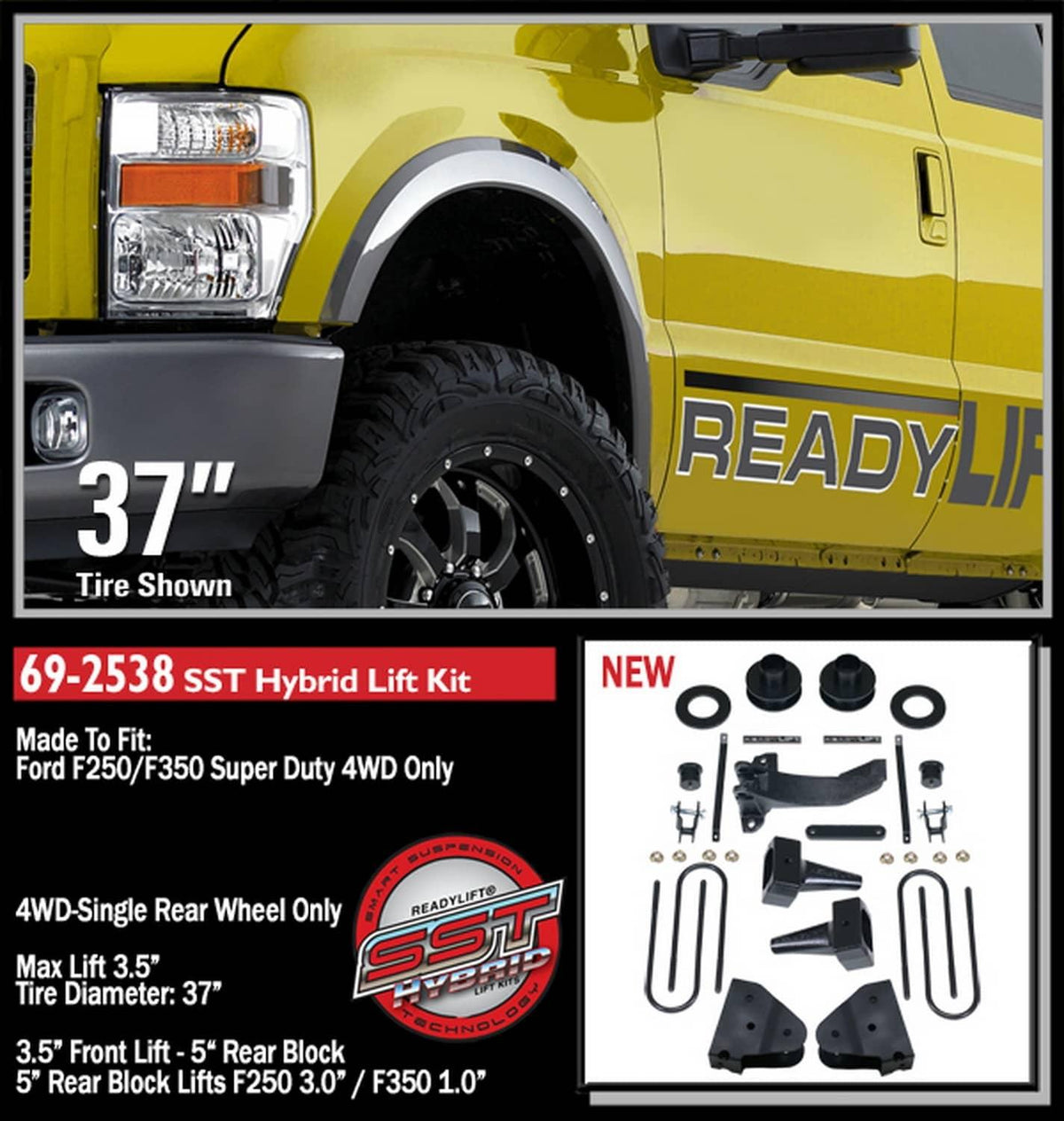 3.5" LIFT KIT 11-16 S/DUTY