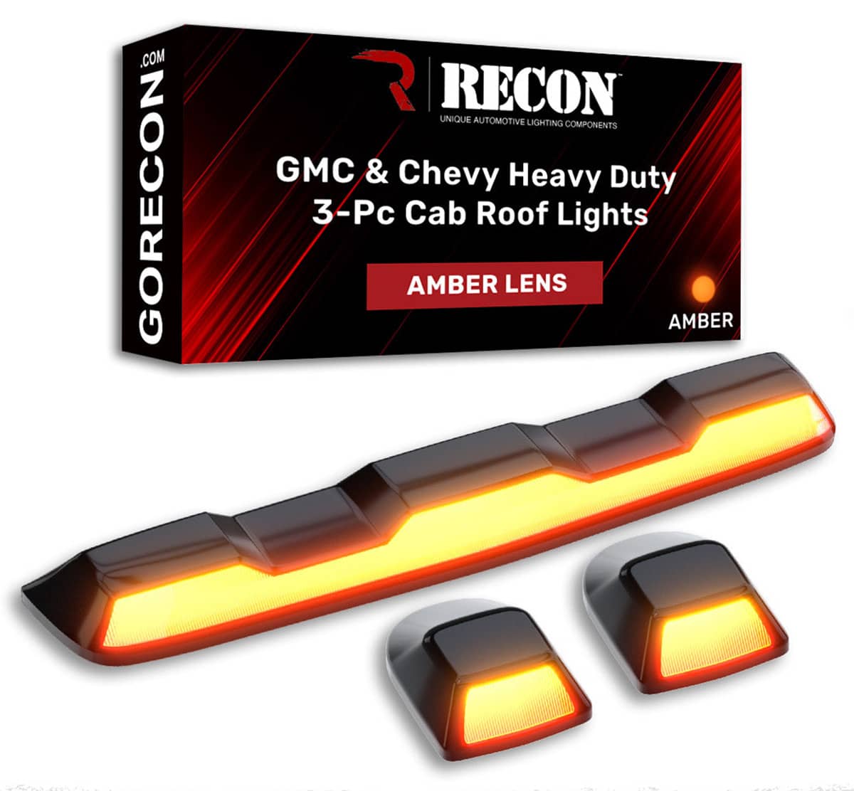 AMBER 3-PIECE CAB LIGHTS 20-23 SILVERADO/SIERRA HD
