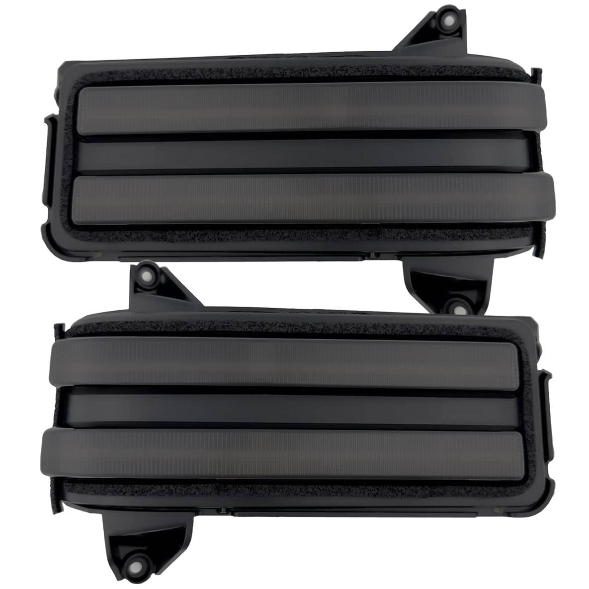 SMOKED LED MIRROR LENS 20-26 GM HD