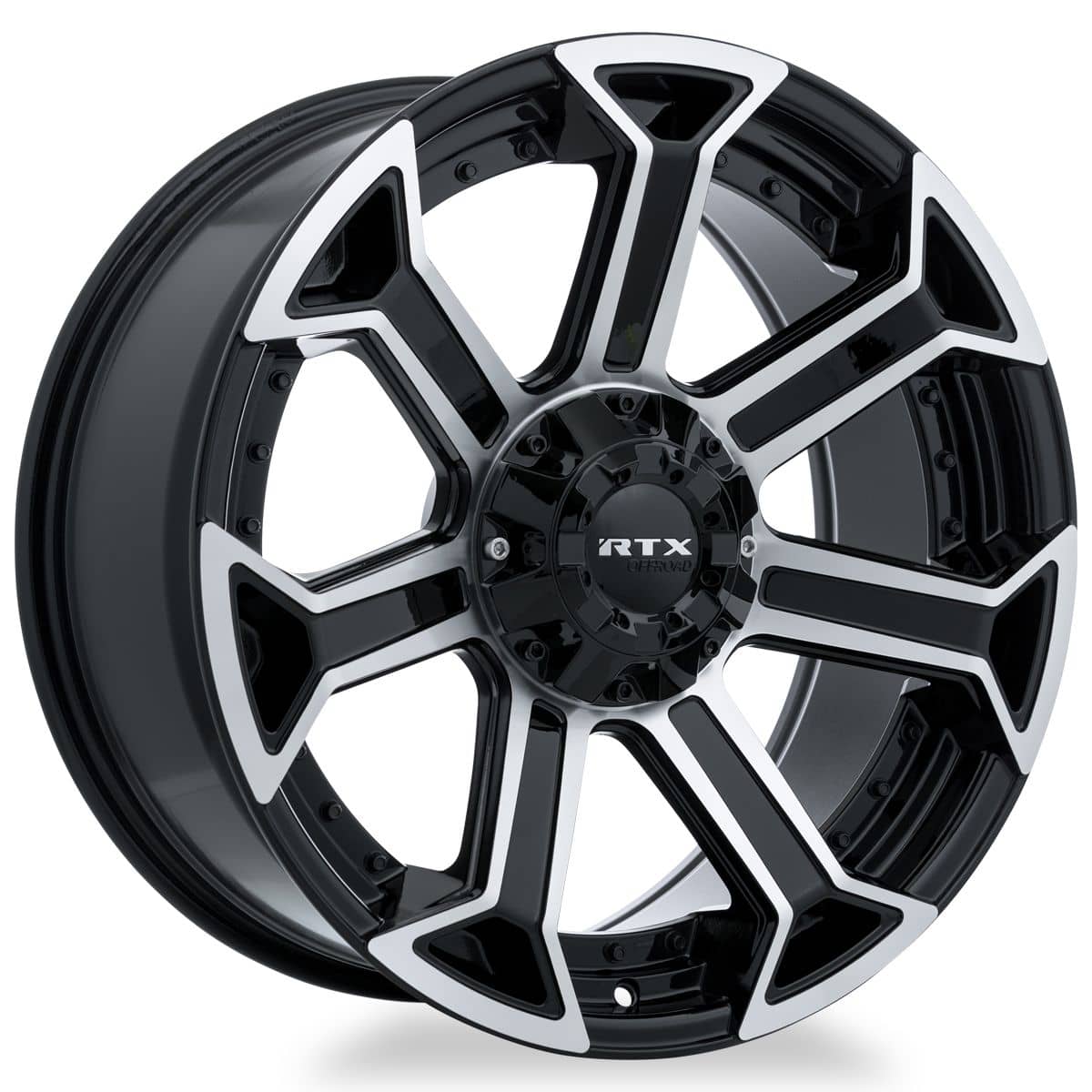 PEAK GLOSS BLACK MACHINED 18X9 8-180 125 CB +18MM