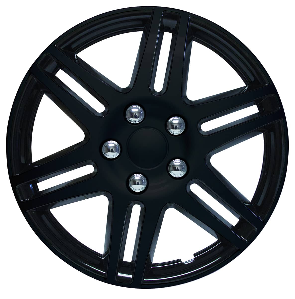 ABS WHEEL COVERS BLACK 15"