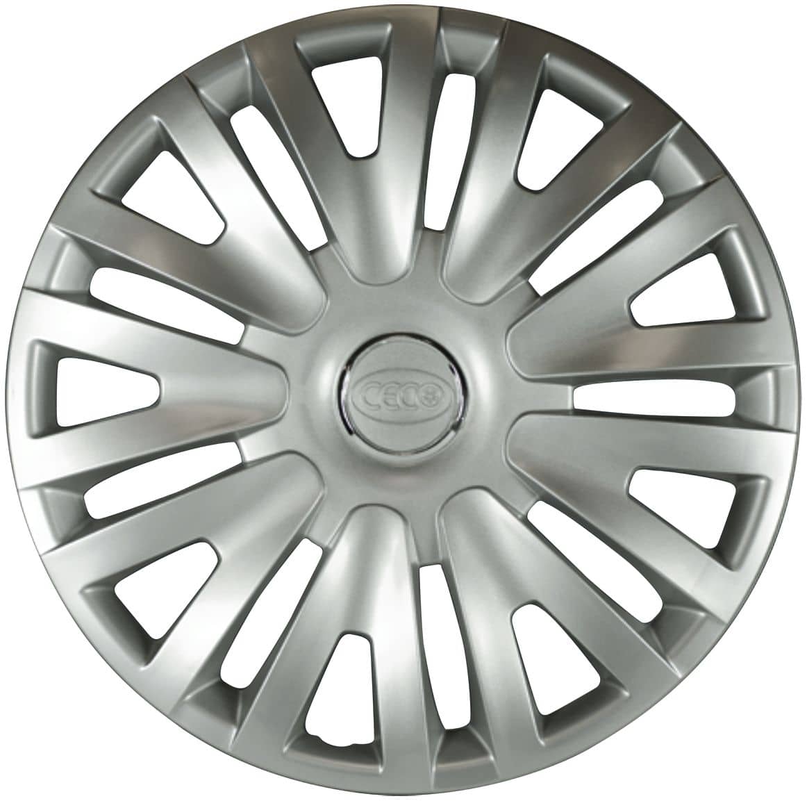 16" CECO 18 SPOKE SILVER ABS WHEEL COVERS (4)