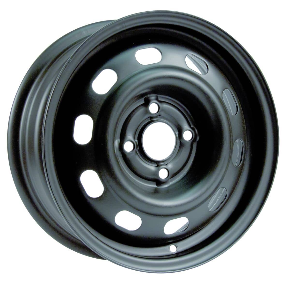 BLACK STEEL WHEEL 14X5.5 4-100 +45MM
