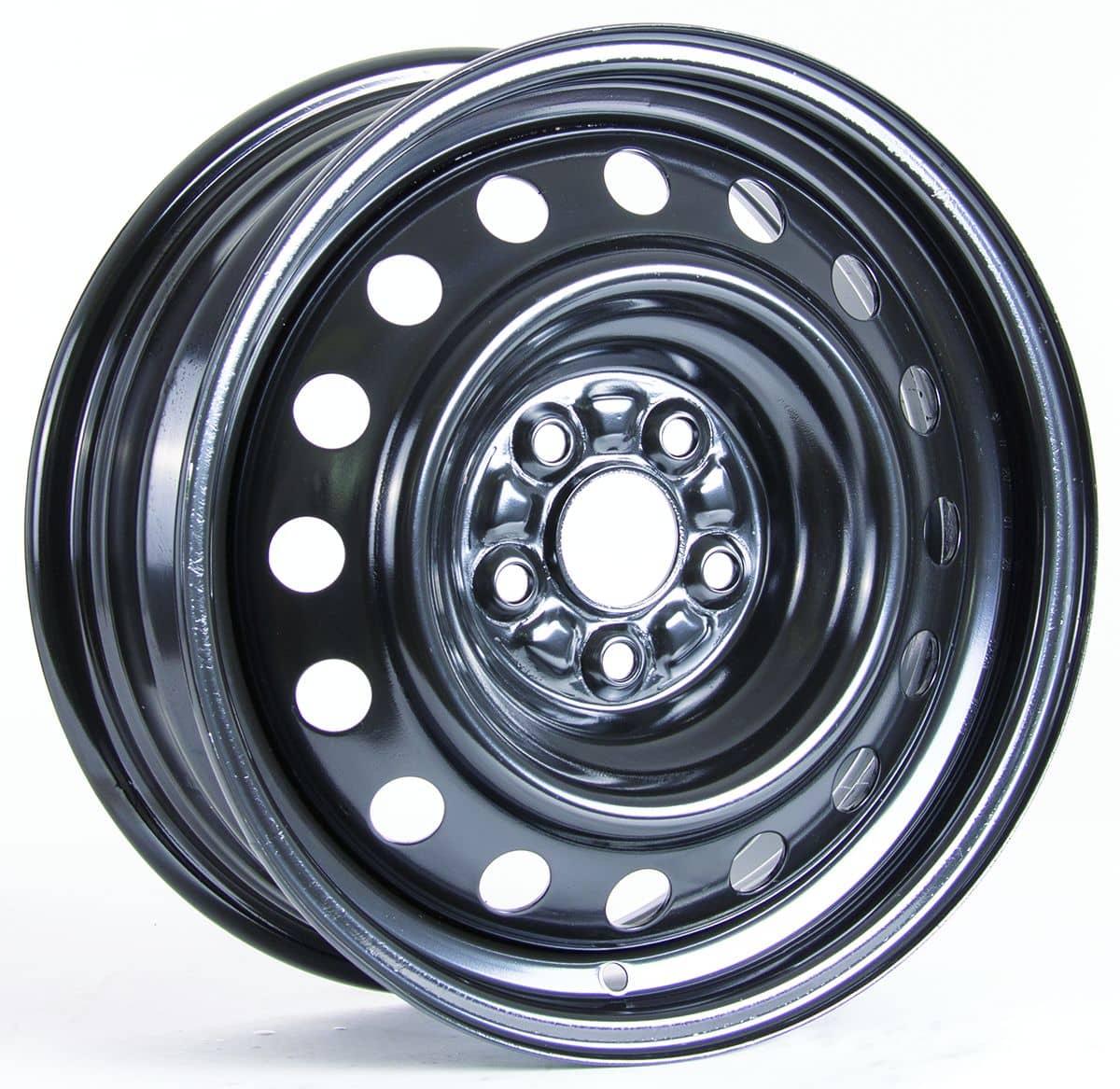 BLACK STEEL WHEEL 15X6 5-100 +40MM