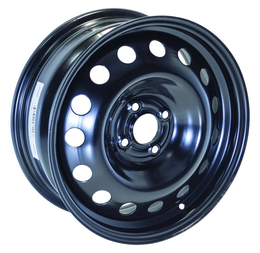 BLACK STEEL WHEEL 16X6.5 4-100 +42MM