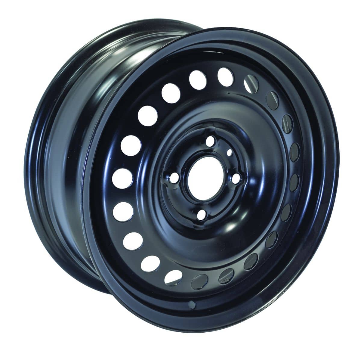 BLACK STEEL WHEEL 16X6.5 4-108 +47MM