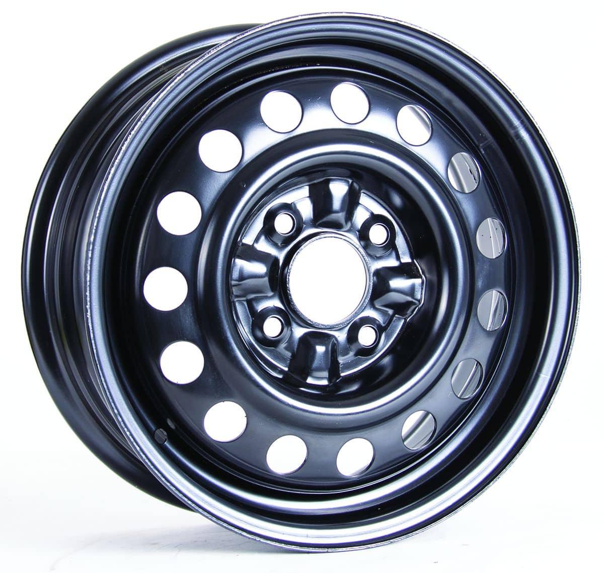 BLACK STEEL WHEEL 15X6 4-114.3 +45MM
