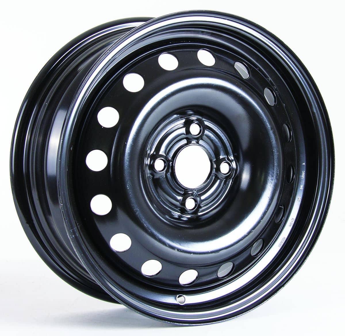 BLACK STEEL WHEEL 15X6 4-100 +45MM