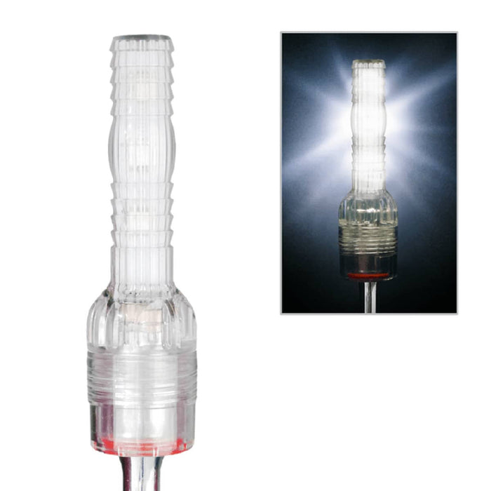 BRIGHT FLASHING LED WHITE WHIP LIGHT WITH LOCKING BASE