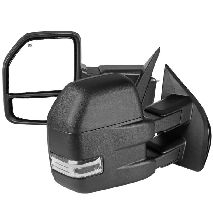 POWER HEATED BLACK TOWING MIRROR W/CLEAR LENS (PAIR) 15-20 F150