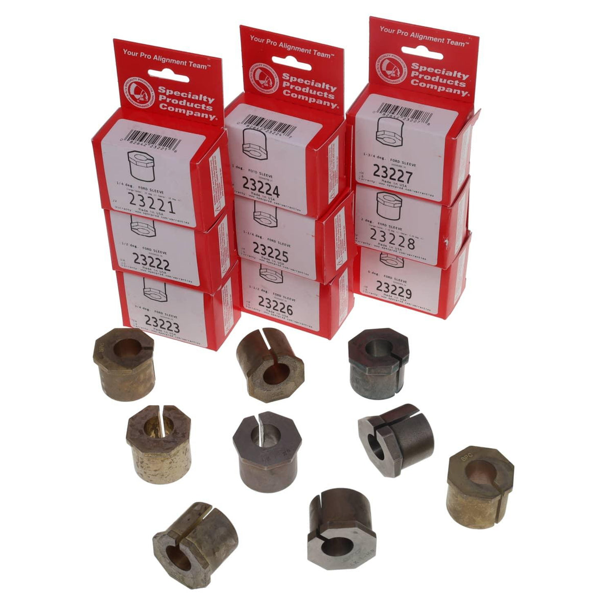 CAMBER/CASTER SLEEVE ASSORTMENT (9) 05-25 S/DUTY