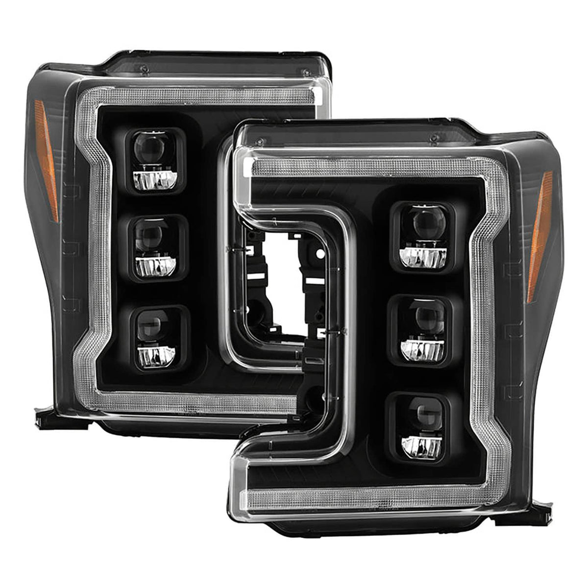 SPYDER APEX BLACK LED HEADLIGHTS 17-19 FORD S/DUTY
