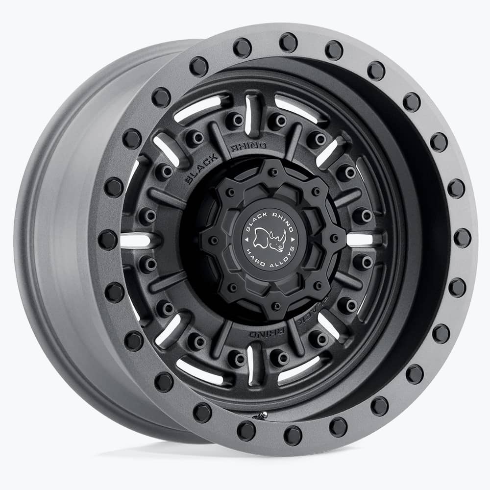 ABRAMS TEXTURED MATTE GUNMETAL 17X9.5 8-165.1 122.4 CB -18MM