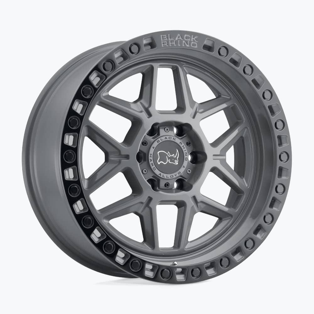 KELSO BATTLESHIP GREY W/BLACK RING 20X9 6-139.7 112.1 CB +12MM