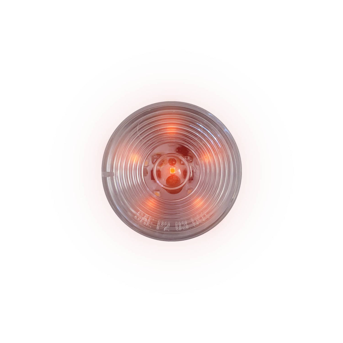 LED 2" Rd Marker Clear Lens Lamp Red - 6-dio