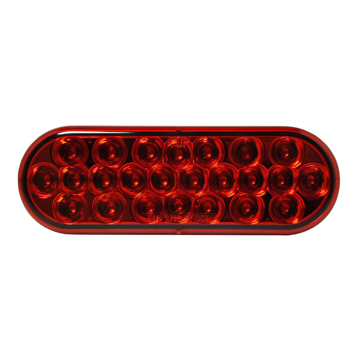 LED Oval STTP Lamp Red - 24-dio