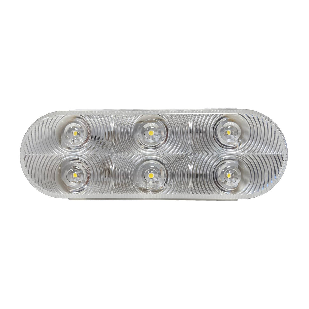 LED Oval Clear Back Up Lamp - 6-dio