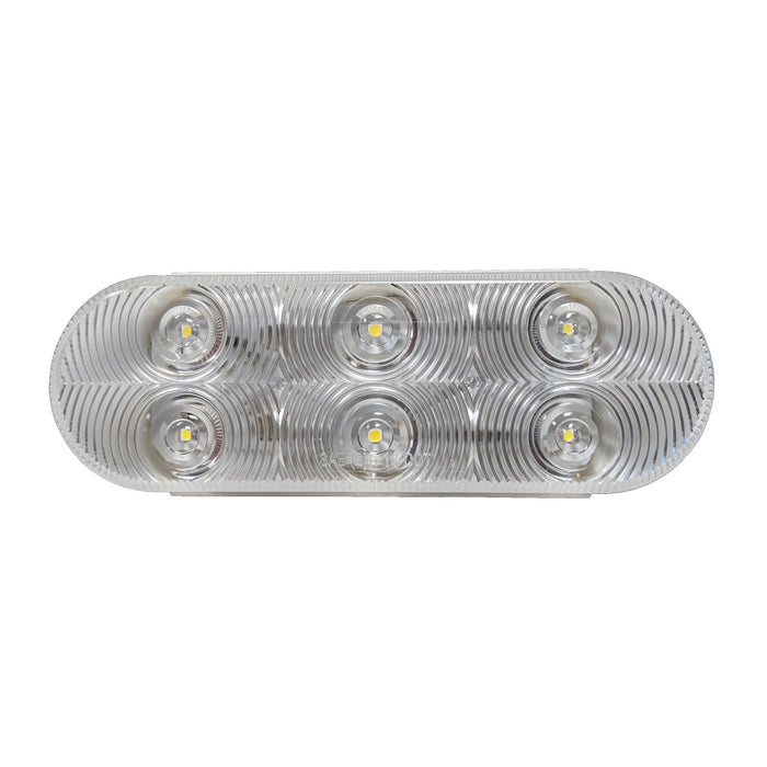 LED Oval Clear Back Up Lamp - 6-dio
