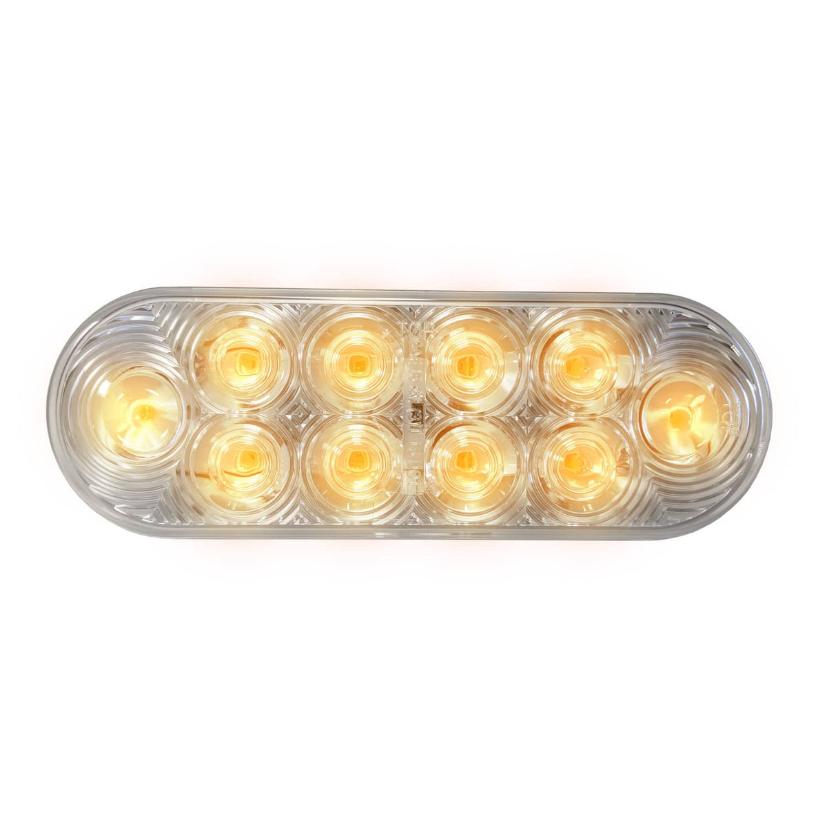 LED Oval Signal/Park Clear Lens Lamp Amber - 10-dio