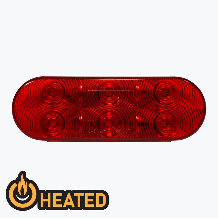 HEATED LED OVAL STOP/TURN/TAIL LAMP RED