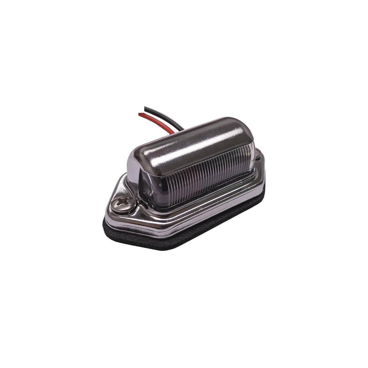 LED License Lamp Chrome Housing - 2-dio