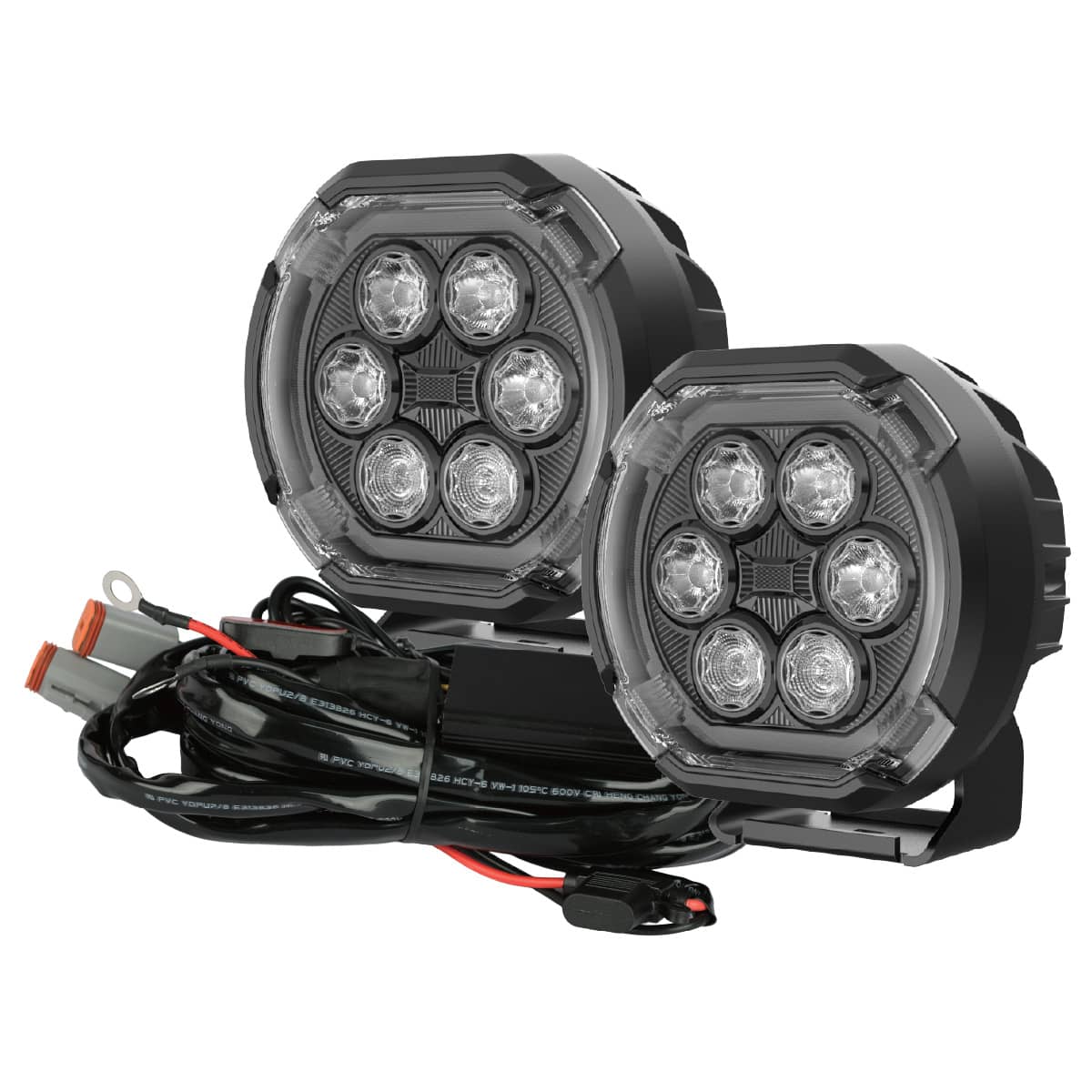 6" LED POD LIGHT KIT AMBER/WHITE