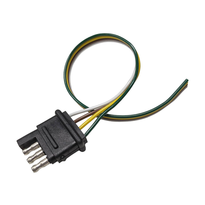 12" 4-WIRE FLAT RIBBON WIRE W/ TRAILER CONNECTORS