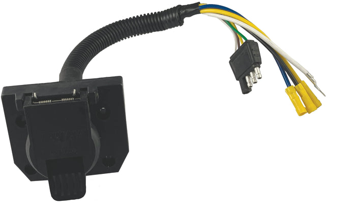 4-WAY FLAT TO 7-WAY RV 12" WIRE