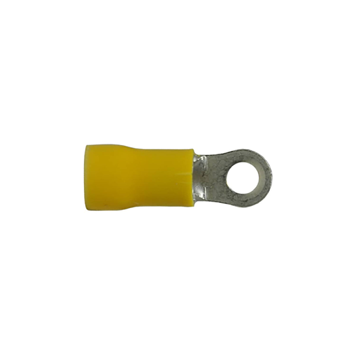 INSULATED RING TERMINAL YELLOW STUD 6 12-10 GA PKG 500