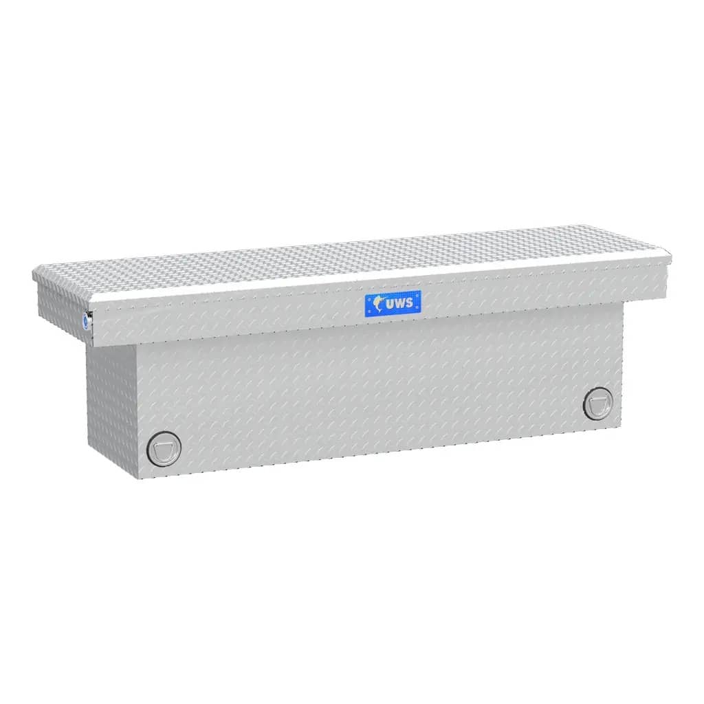BRIGHT ALUMINUM 69" DEEP PUSH BUTTON CROSSOVER TRUCK TOOL BOX