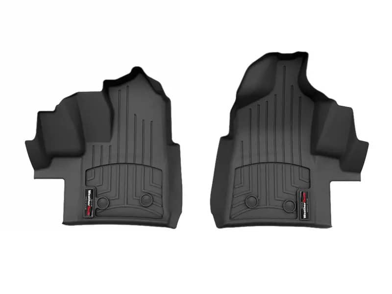 FRONT FLOOR LINERS 22-26 TRANSIT/22-25 E-TRANSIT W/VINYL FLOOR