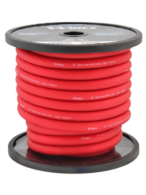 0GA POWER WIRE RED 50FT