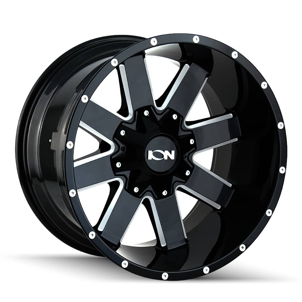 ION 141 GLOSS BLACK MILLED SPOKES 17X9 5-114.3/5-127 87 CB +18MM